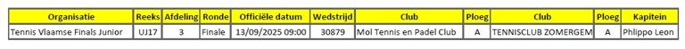 2025 Interclubkalender Week 2025 09 08
